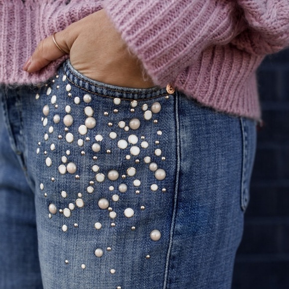 Seven jeans mid rise skinny size 6 embellished - Picture 6 of 6